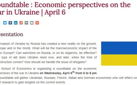 Roundtable : Economic perspectives on the war in Ukraine | April 6